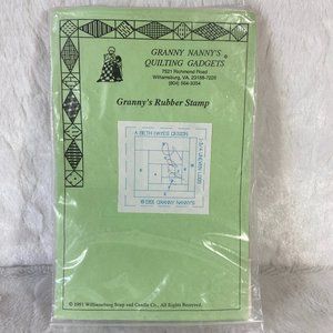 Granny Nanny's Quilting Gadgets Packet of 1 Rubber Stamp Quilting from 1991 New